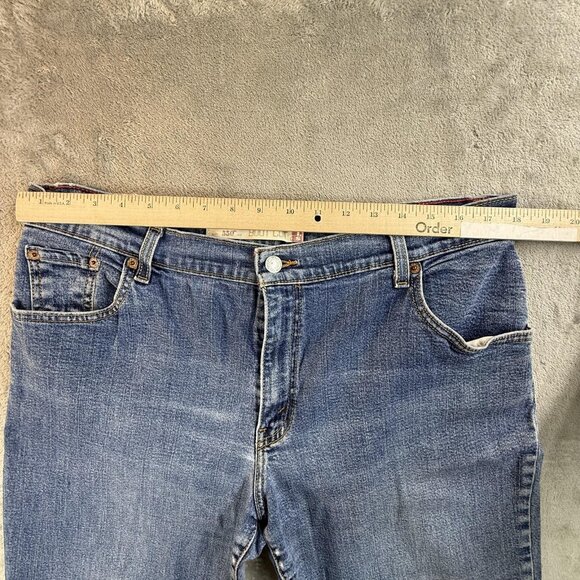 Vintage Levis 550 Jeans Womens 14M Blue Relaxed Boot Cut Stretch Denim 36X33 Y2K - Picture 5 of 16